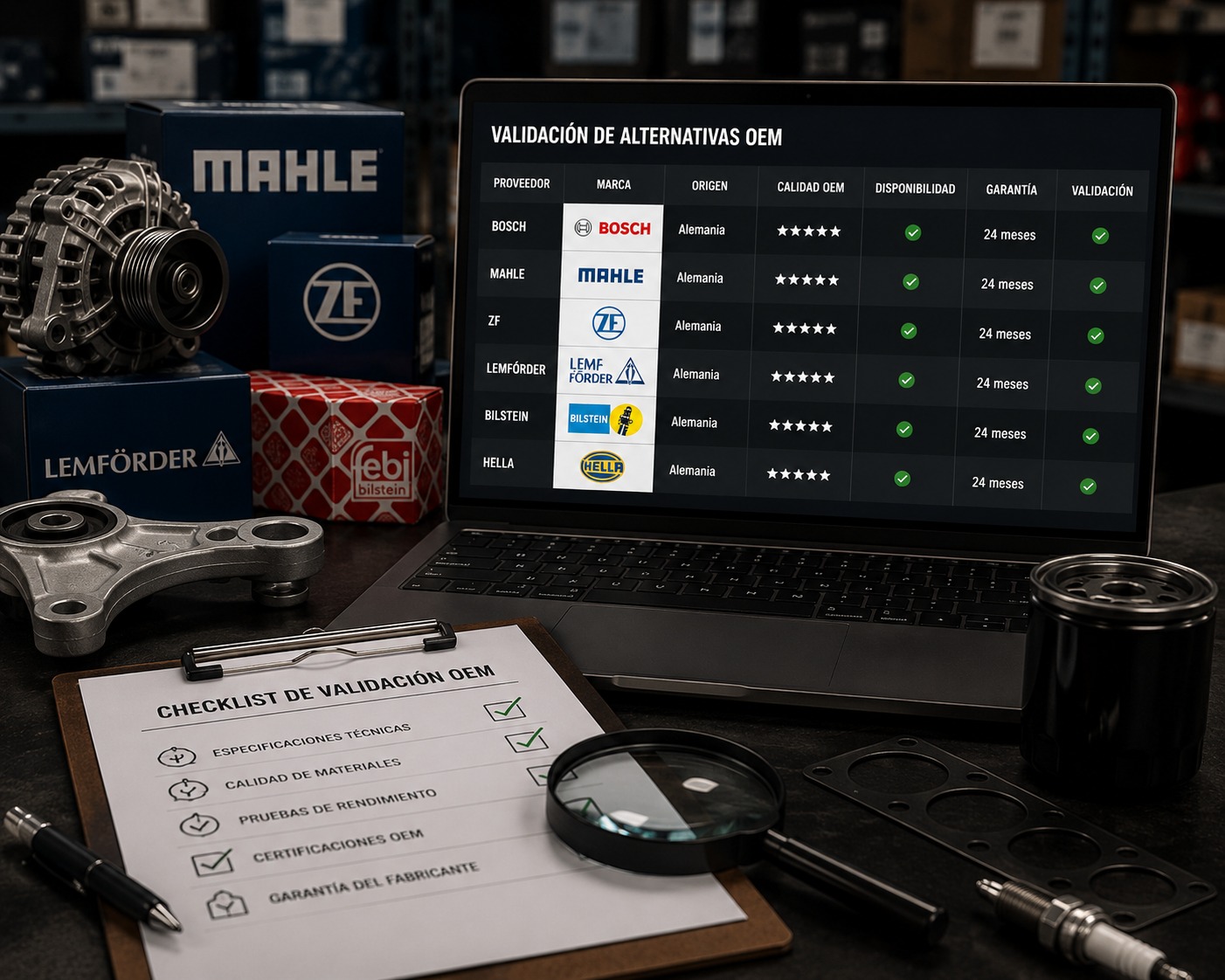 Validación de alternativas OEM